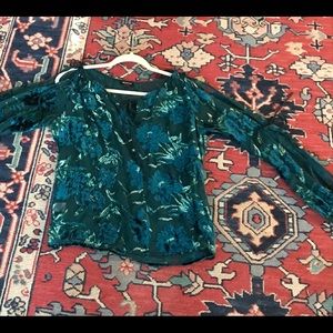 WORTH NY  Sexy Blouse, Peekaboo sleeve, M, NWT